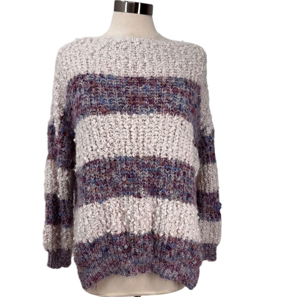 DREAMERS Striped Pullover Chunky Knit Sweater SZ L/XL